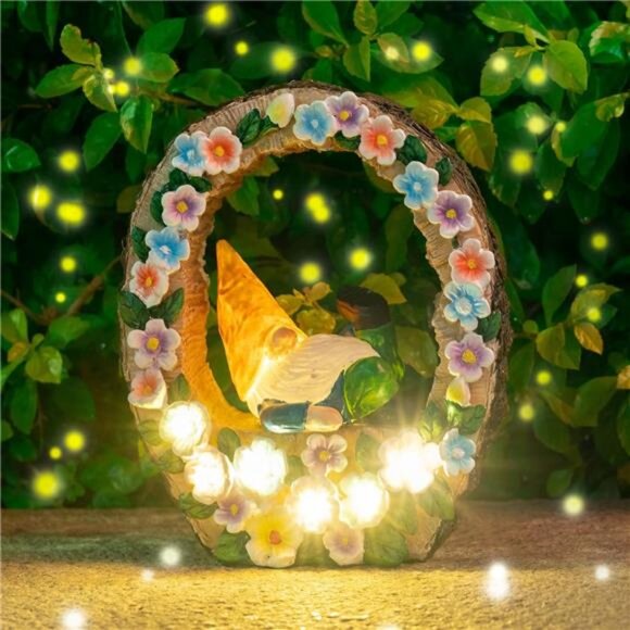 Garden Gnomes Statues Solar Gnomes Resin Funny Gnome Figurines Garden Sculpture